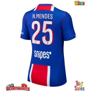 Paris Saint-Germain Nuno Mendes #25 Replica Home Stadium Shirt for Women 2026-27 Short Sleeve